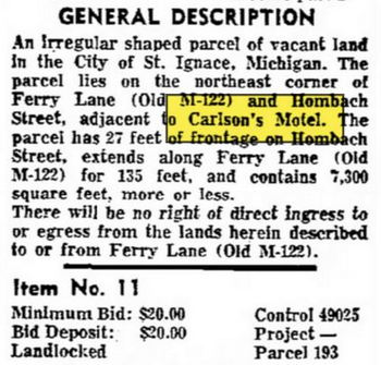 Carlsons Motel (Douds Motel) - Aug 1969 Article
